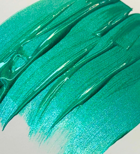 Polished Jade Shimmer {Dylusions Paint}