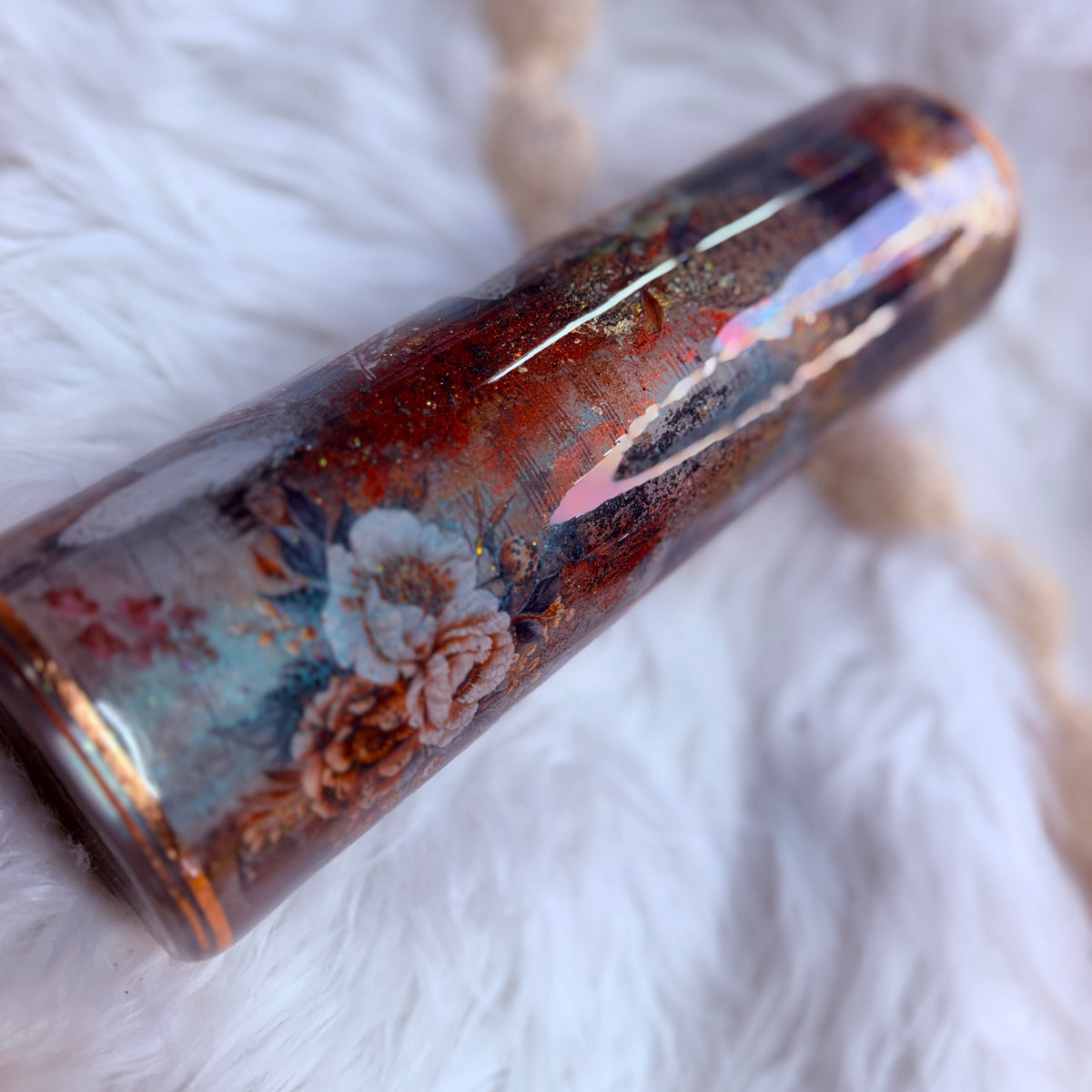#35 Victorian Crackle Antique Tumbler {32oz Plump RTS Tumbler}
