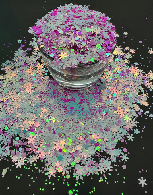 Pink Snowflake {Shape Glitter}