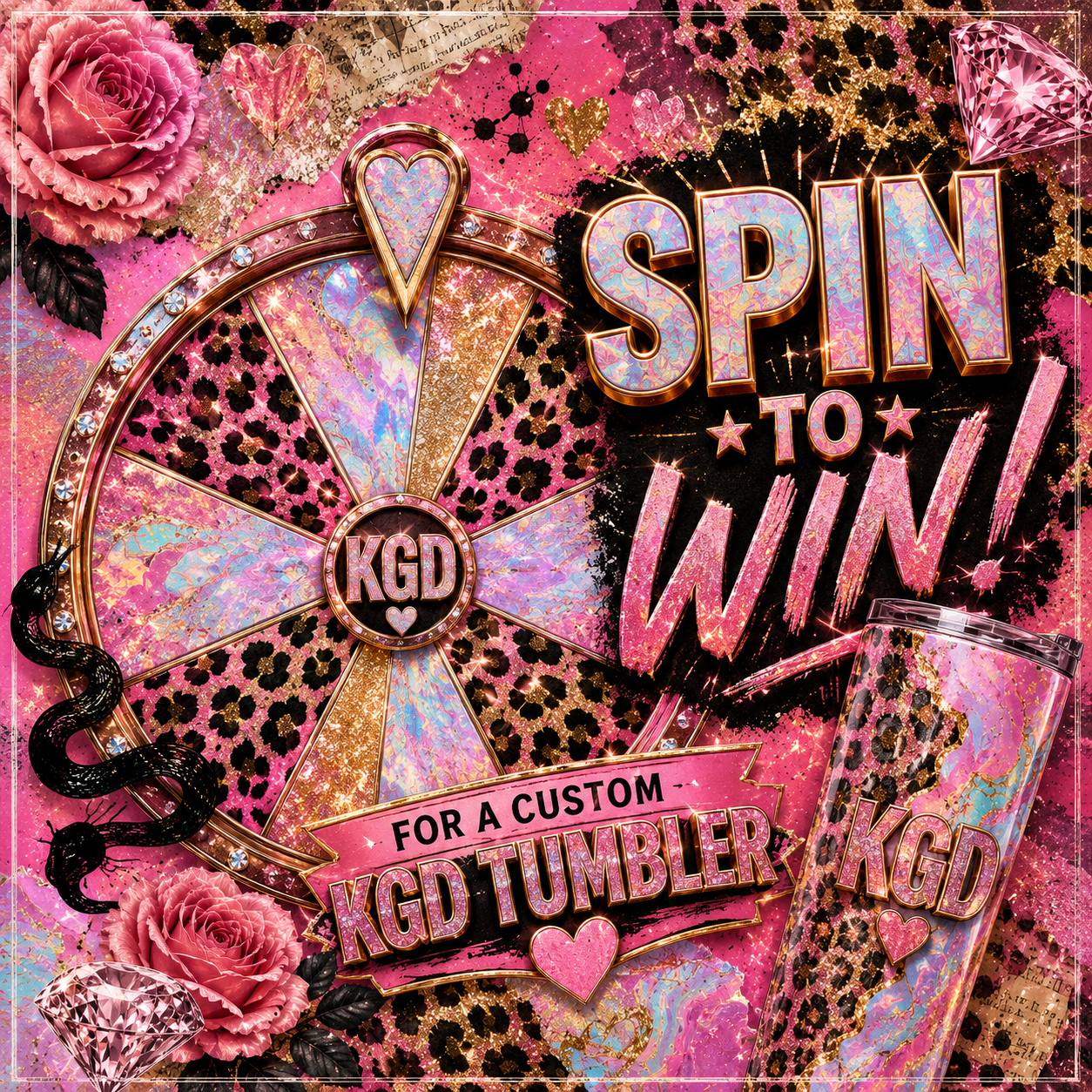 CUSTOM KGD TUMBLER // SPIN TO WIN ENTRIES (READ DESCRIPTION)