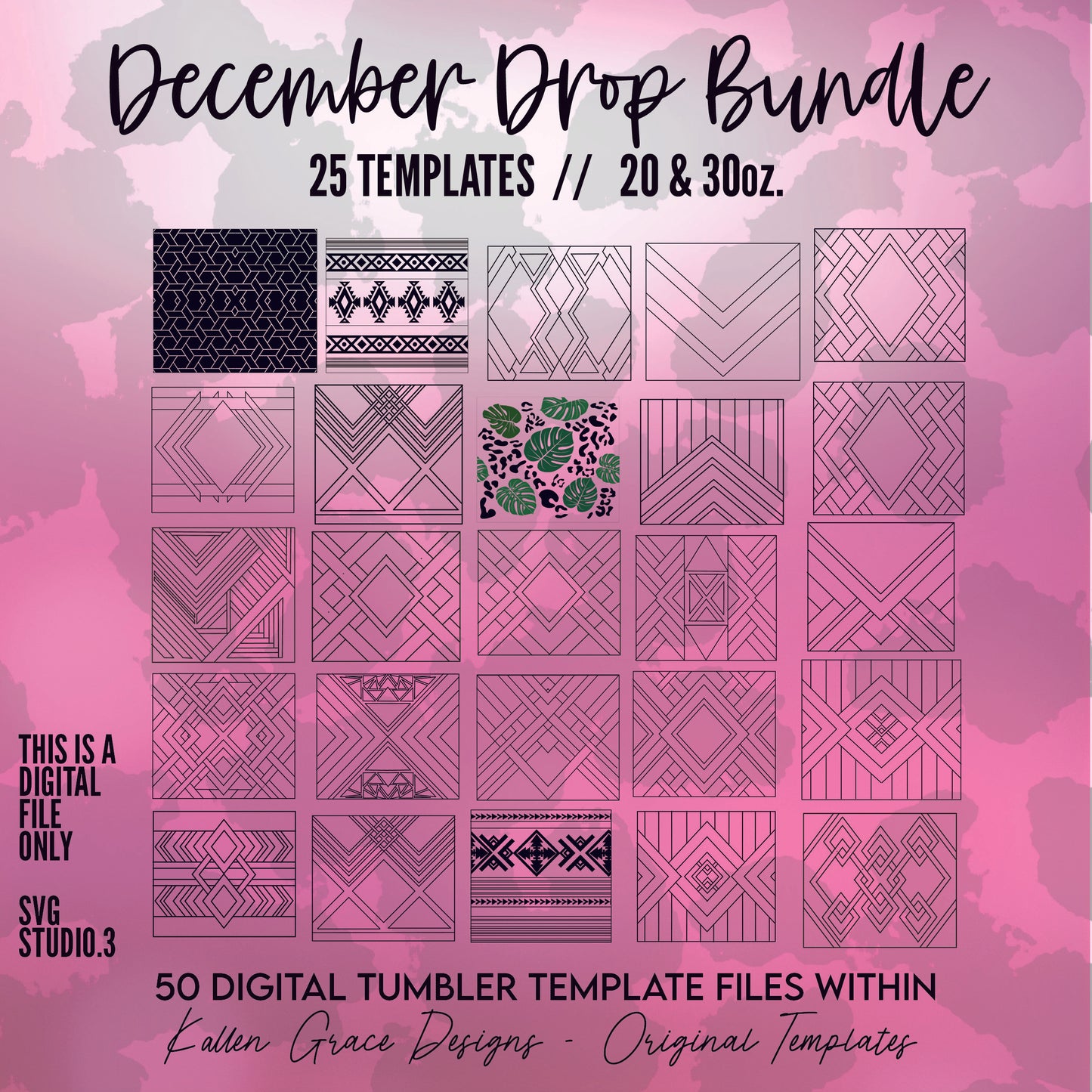 December 2023 Drop Bundle // Tumbler Templates {$325 Value}
