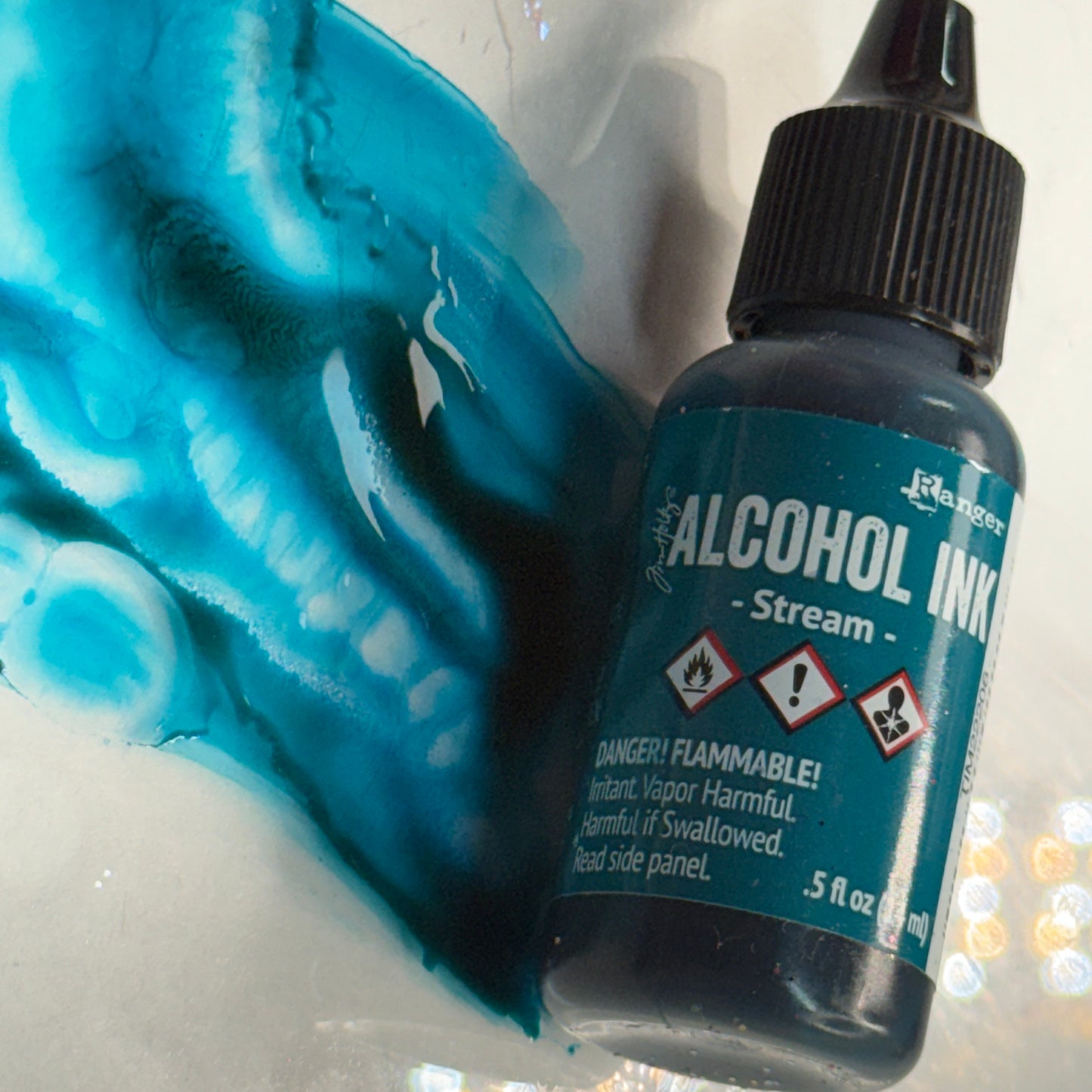 Stream {Tim Holtz Alcohol Ink}