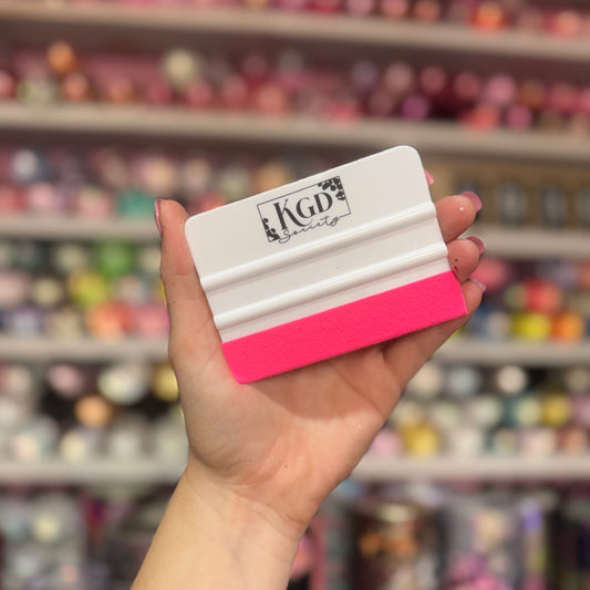 Pink + White KGD Vinyl Squeegee
