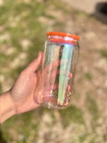 Iridescent glass cans {Random Color}