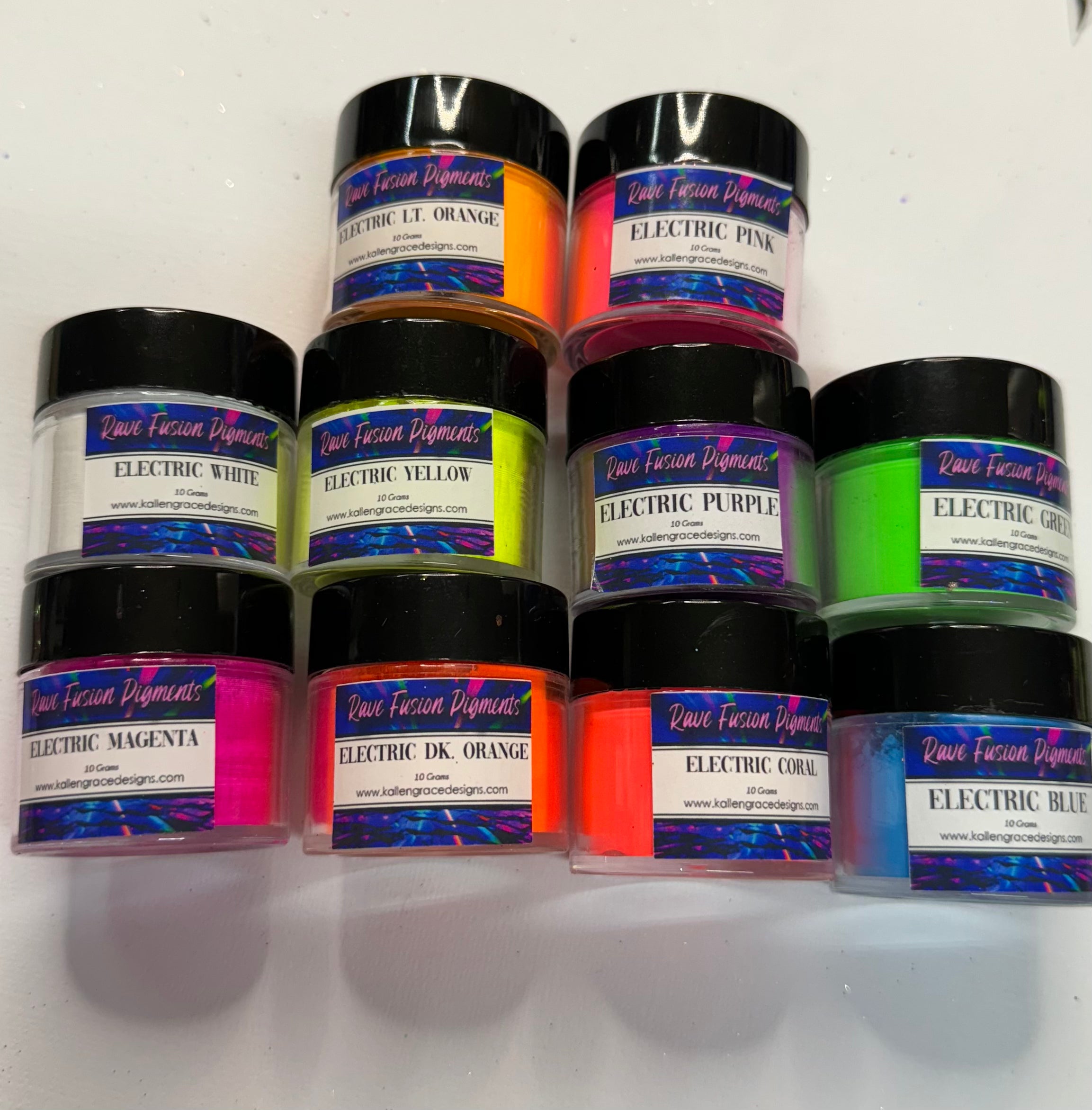 Colour Powder In Rave Rave Fusion Pigment Bundle {Neon Flourescent Pigment} 10 Colors ...