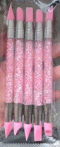 Pink Silicone Brush Set {Set of 5}