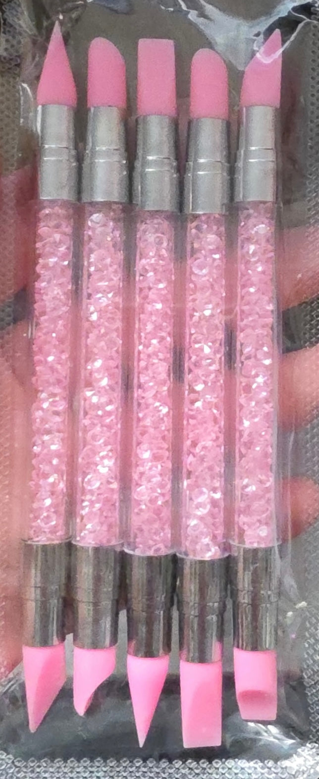 Pink Silicone Brush Set {Set of 5}
