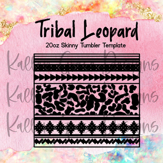 Tribal Leopard 20oz Template