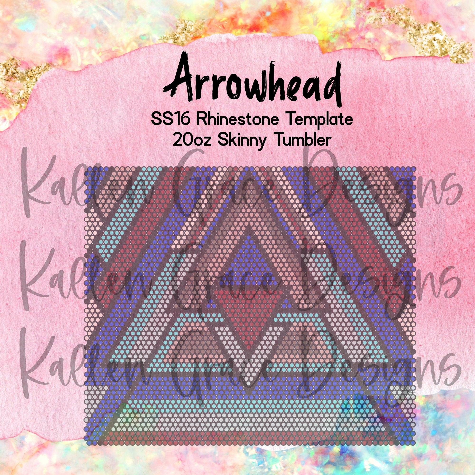 Arrowhead SS16 Rhinestone Template – Kallen Grace Designs, LLC