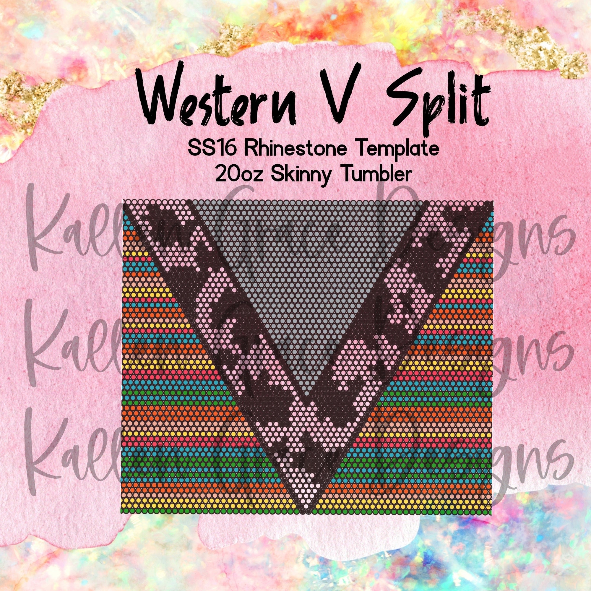Ss16 Rhinestone Font Western VSplit SS16 Rhinestone Template – Kallen Grace Designs, LLC
