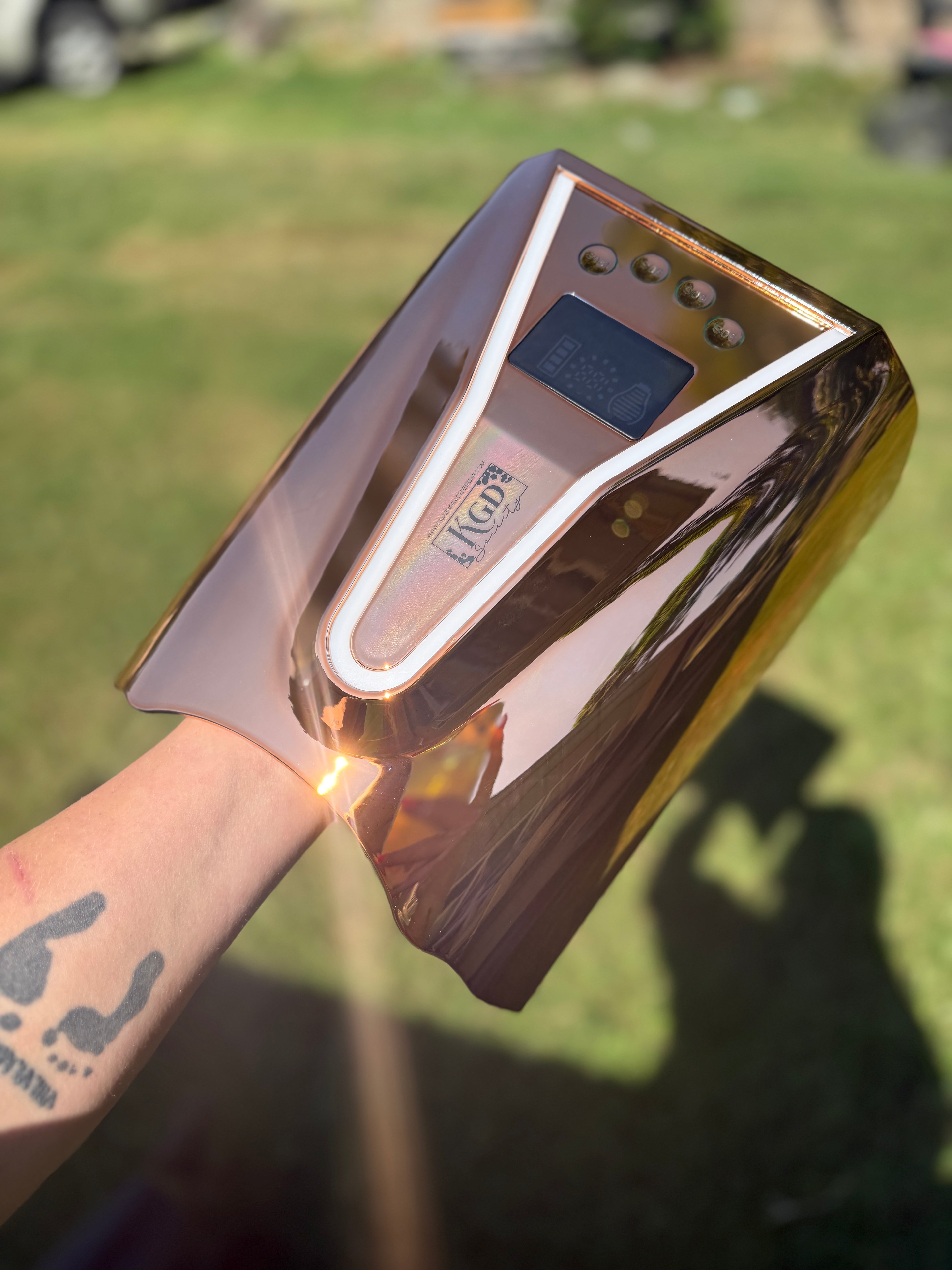 Metallic Rose Gold - Rainbow Lighted KGD UV-LED Light 128W