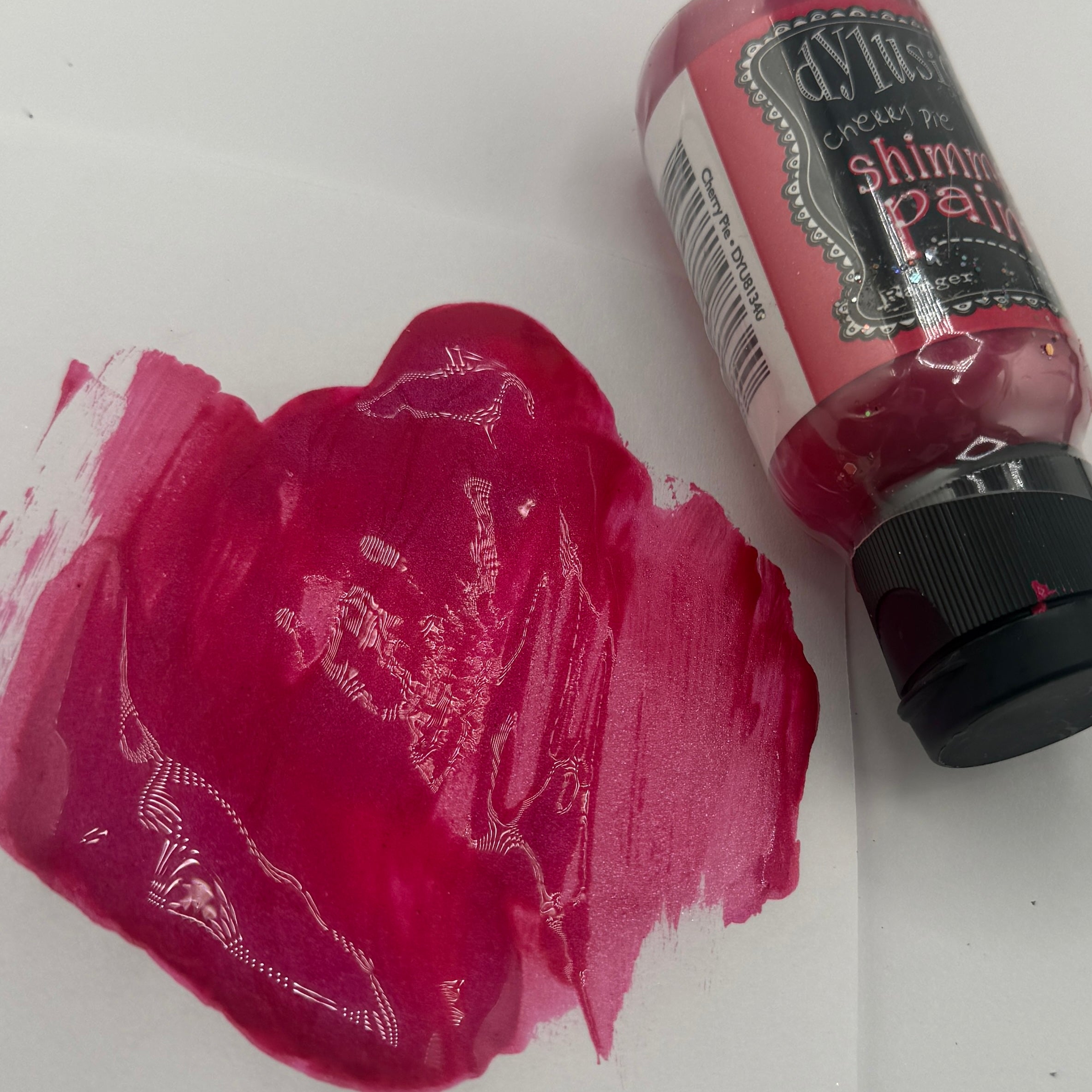 Cherry Pie Shimmer {Dylusions Paint}