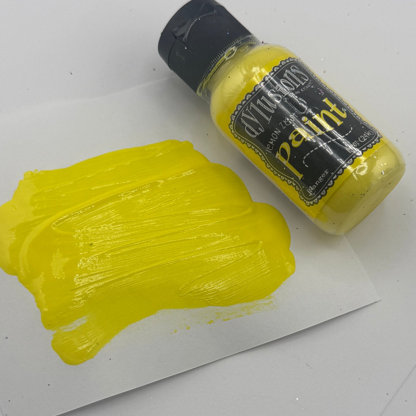Lemon Zest {Dylusions Paint}