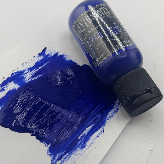 Just Indigo {Dylusions Paint}