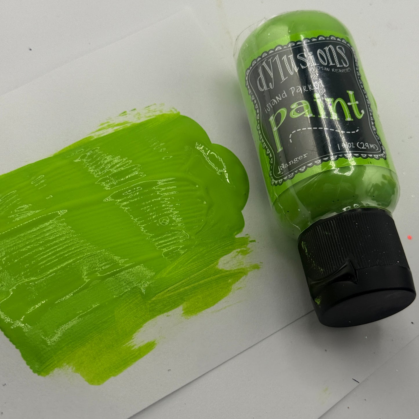 Island Parrot {Dylusions Paint}