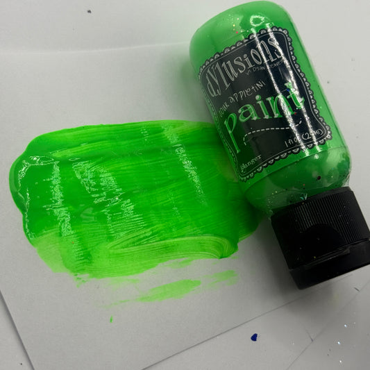 Sour Appletini {Dylusions Paint}