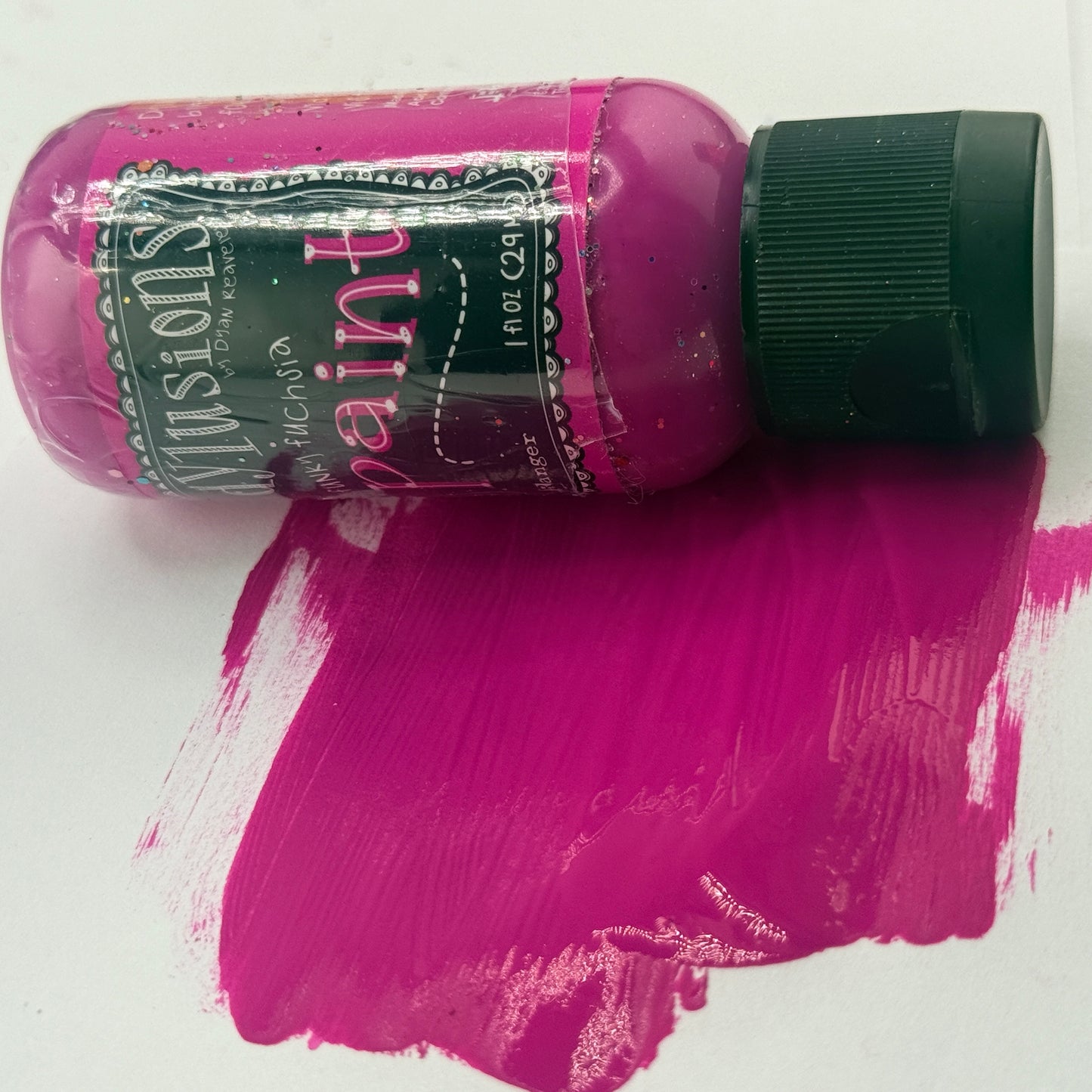 Funky Fuchsia {Dylusions Paint}