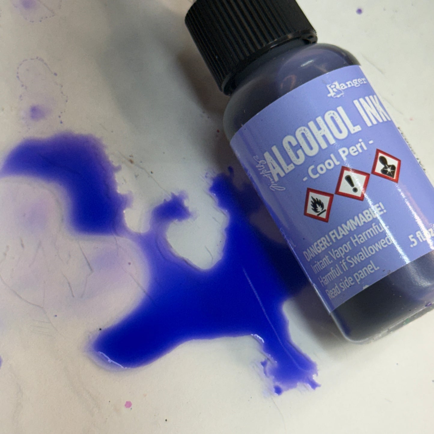 Cool Peri {Tim Holtz Alcohol Ink}
