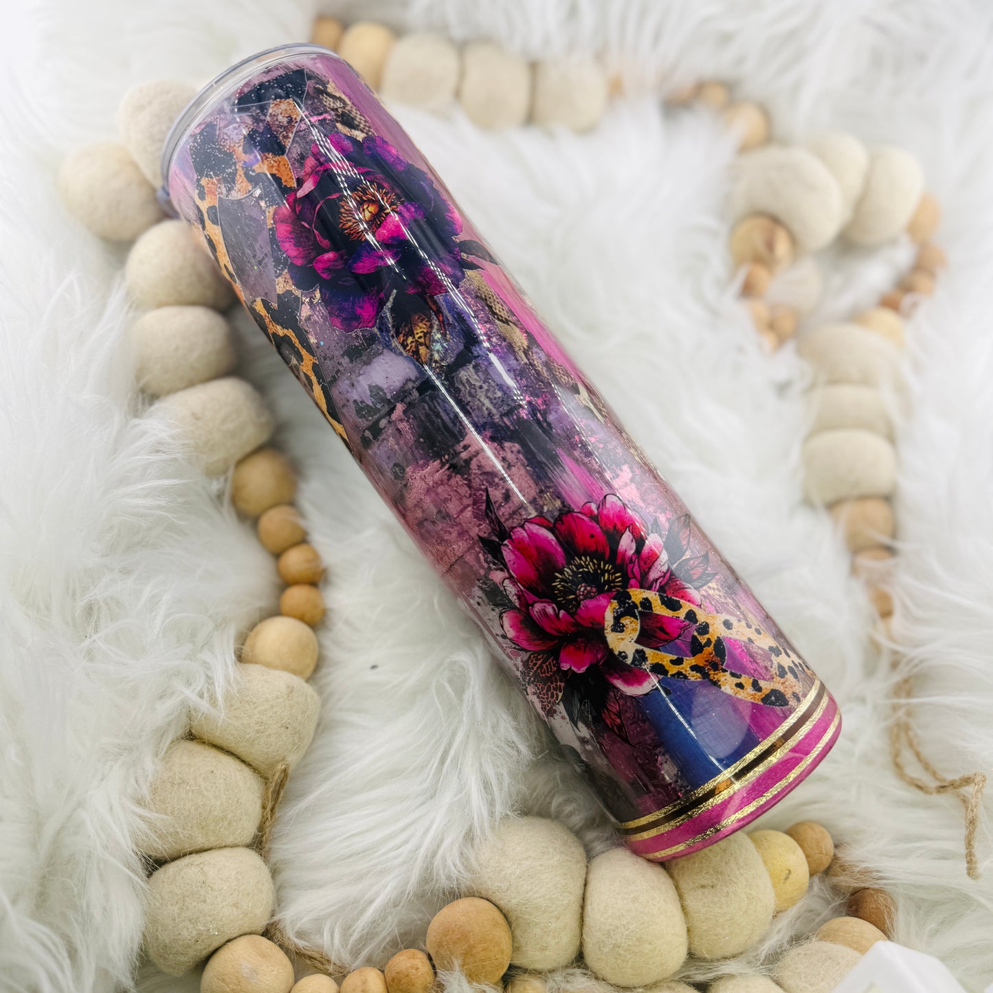 #5 Grunge Pink Floral & Chains  // 32 Plump