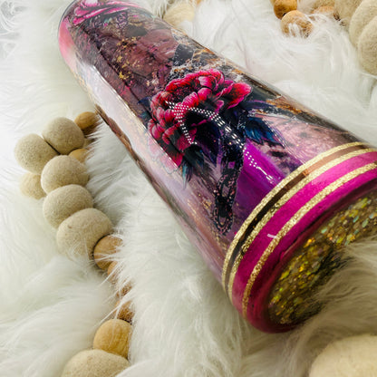 #5 Grunge Pink Floral & Chains  // 32 Plump