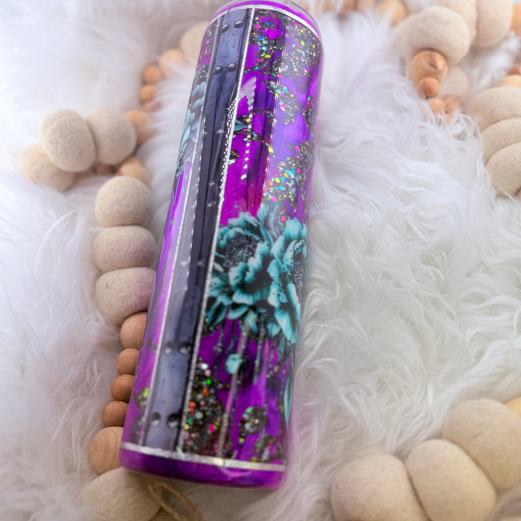 #7 Purple Tooled Leather  // 32 Plump
