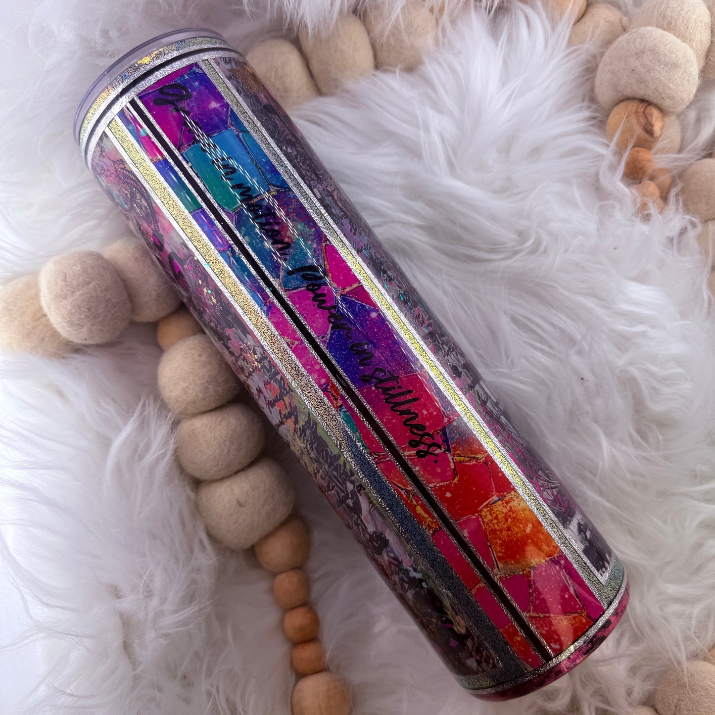 #8 Colorful Distressed Mixed Media Monstera // 32 Plump