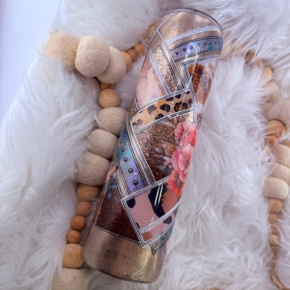 #12 Western Boujee Pinstriped Mixed Media // 32 Plump