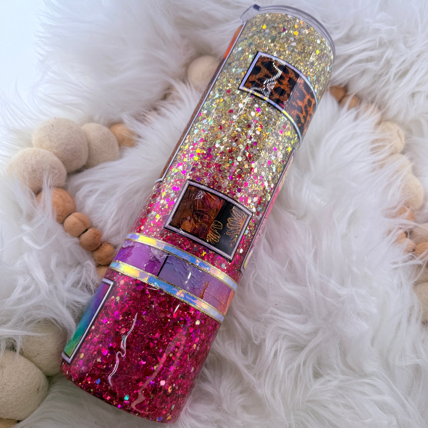 #38 Color Blocked Mixed Media • grace made it, faith takes it  // 32oz Plump Tipsy {NEEDS FINAL COAT}