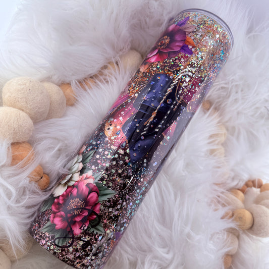 #40 Beautiful Soul Bow and Floral Tumbler  // 32oz Plump Tipsy {NEEDS FINAL COAT}