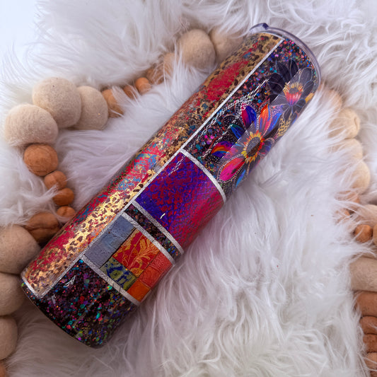 #41 Quana Flower Neon Riot   // 32oz Plump Tipsy {NEEDS FINAL COAT}