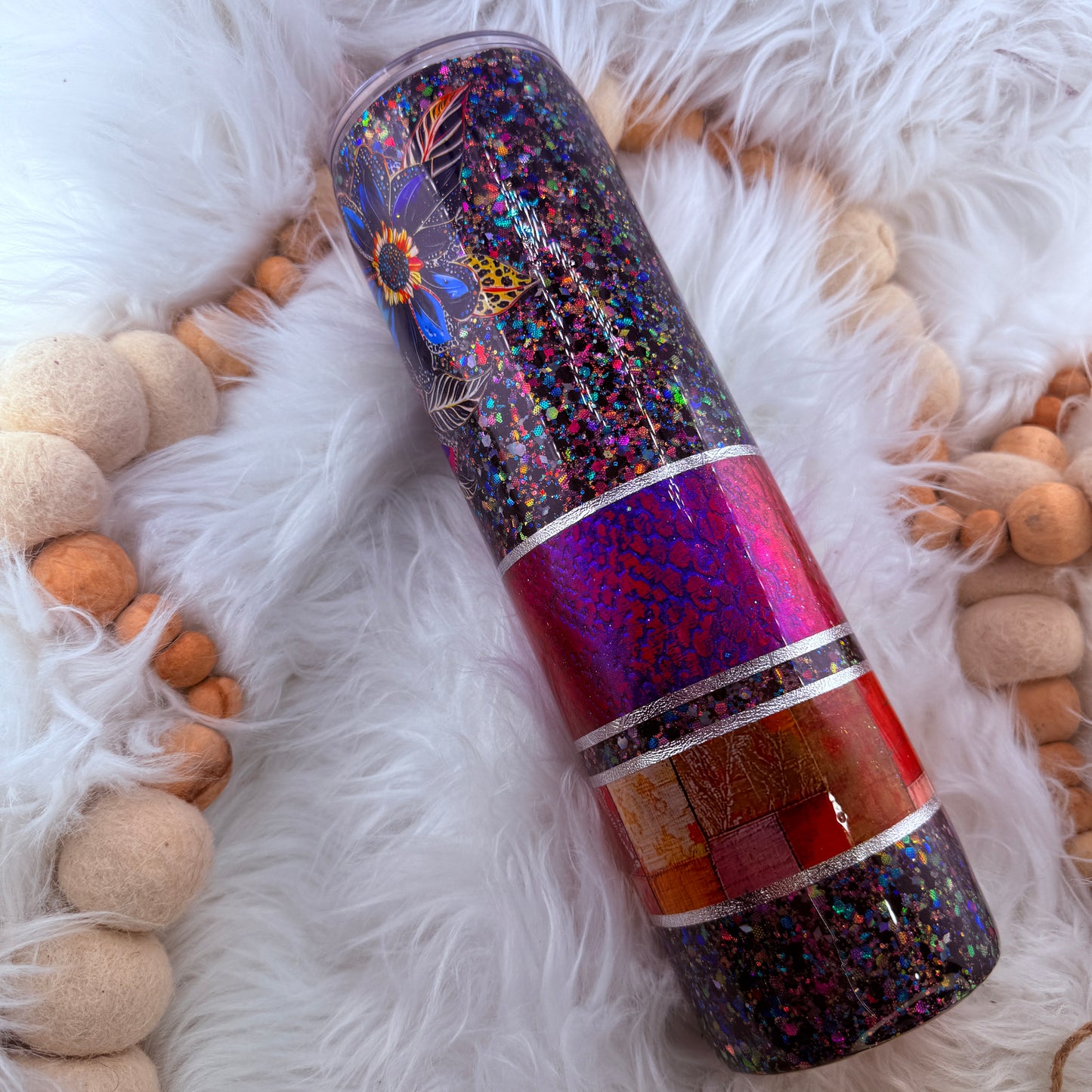 #41 Quana Flower Neon Riot   // 32oz Plump Tipsy {NEEDS FINAL COAT}