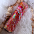 #48 Orange & Pink Geode // 31oz Plump Tipsy {NEEDS FINAL COAT}