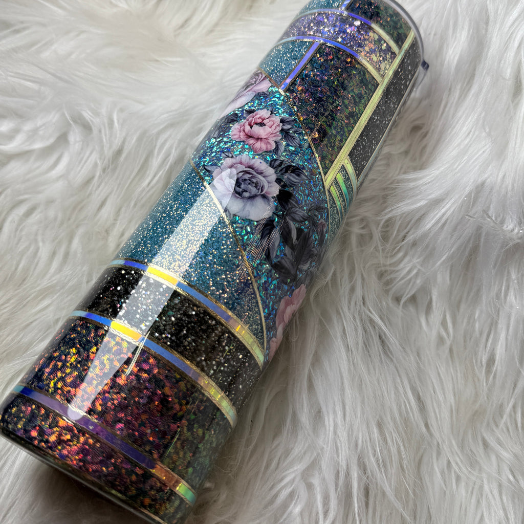 #10 {RTS} Mermaid Tears Floral Color Blocked- 32 Plump