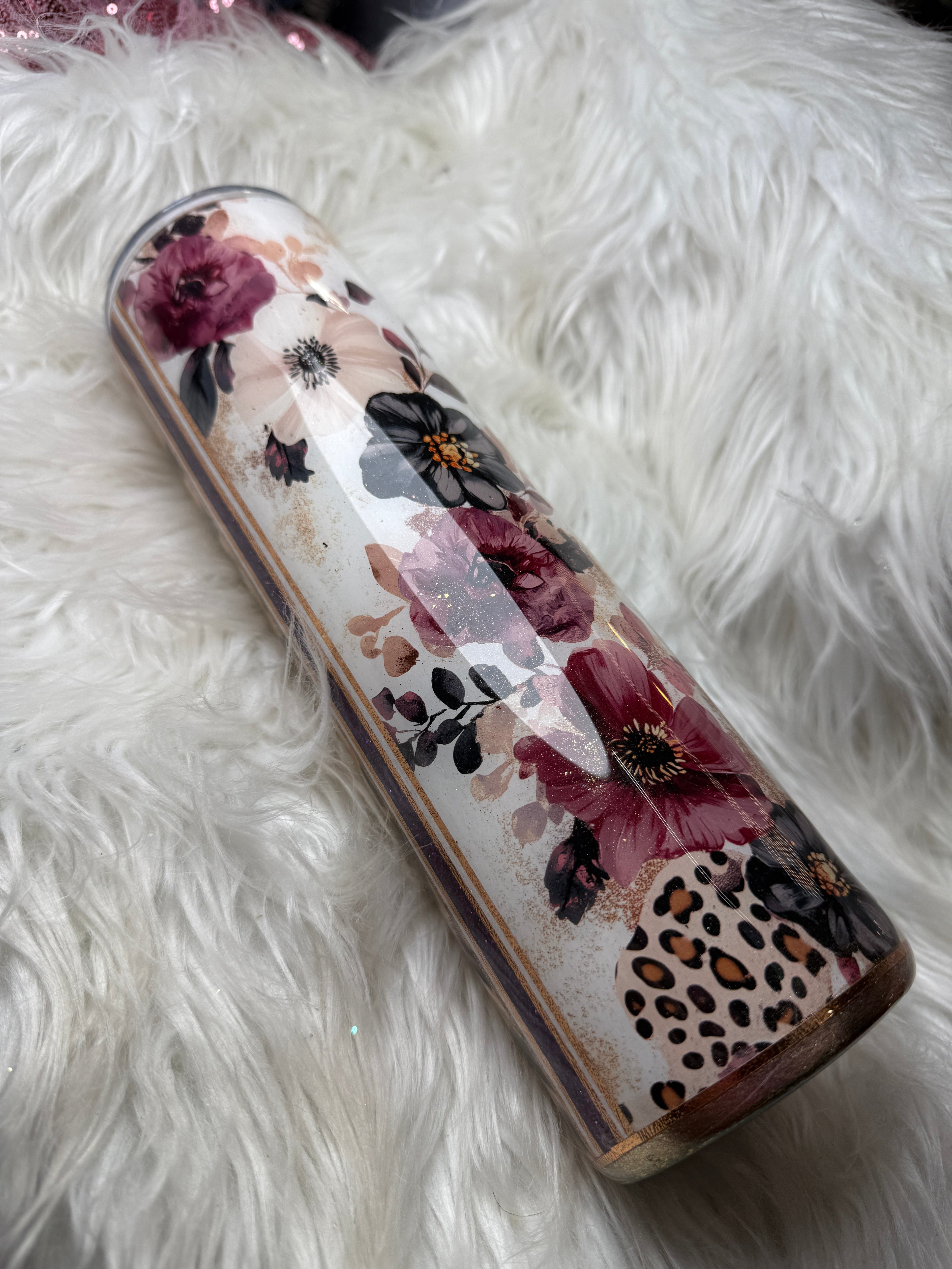 #14 {RTS} Striped floral Tumbler - 32 Plump