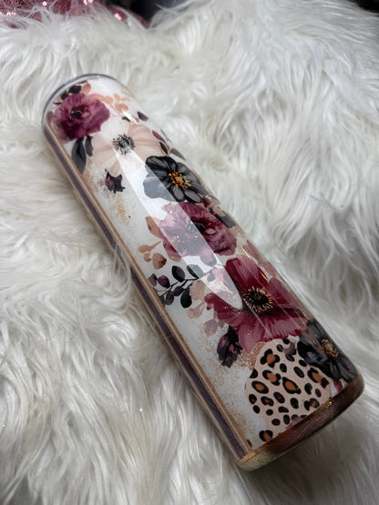 #14 {RTS} Striped floral Tumbler - 32 Plump