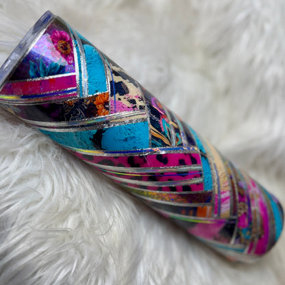 #16 {RTS} OG Braid Floral Zebra Tumbler - 32 Plump