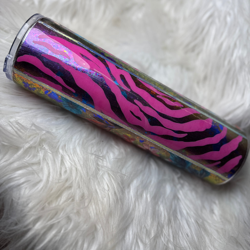 #16 {RTS} OG Braid Floral Zebra Tumbler - 32 Plump