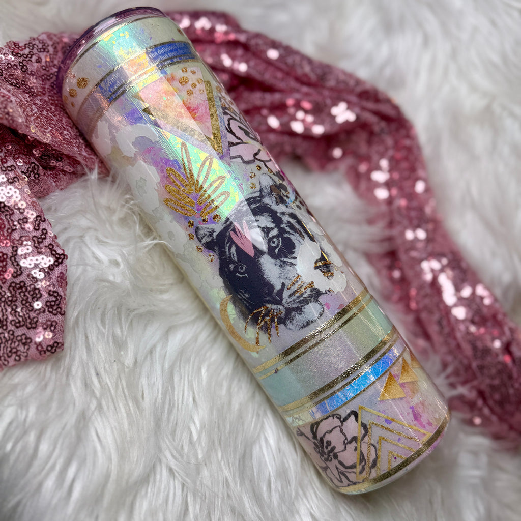 #21 {RTS} Opal Big Flake Tumbler - 32 Plump