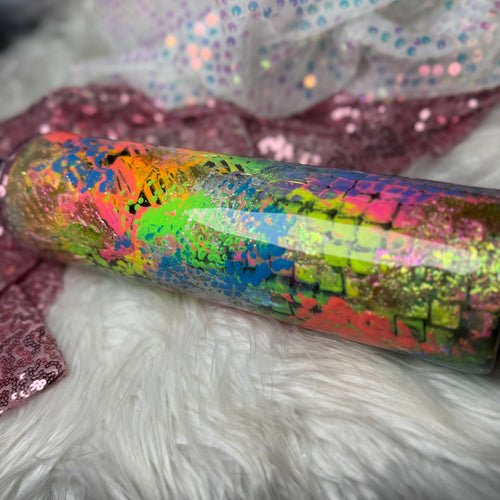 #29 {RTS} Neon Embossed Tumbler -  32 Plump