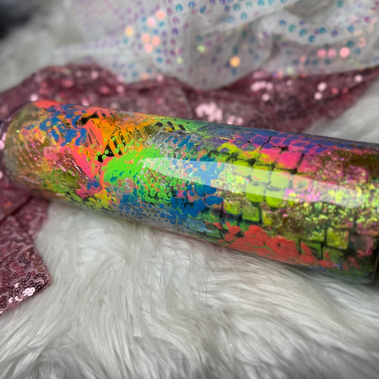 #29 {RTS} Neon Embossed Tumbler -  32 Plump
