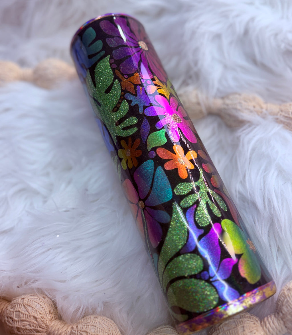 #10 Retro Floral KGD Template Tumbler {32oz Plump RTS Tumbler}