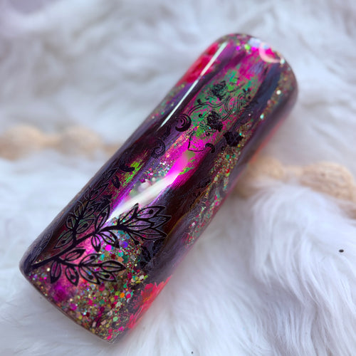 #11 Pink & Green Throwdown {24oz Plump RTS Tumbler}