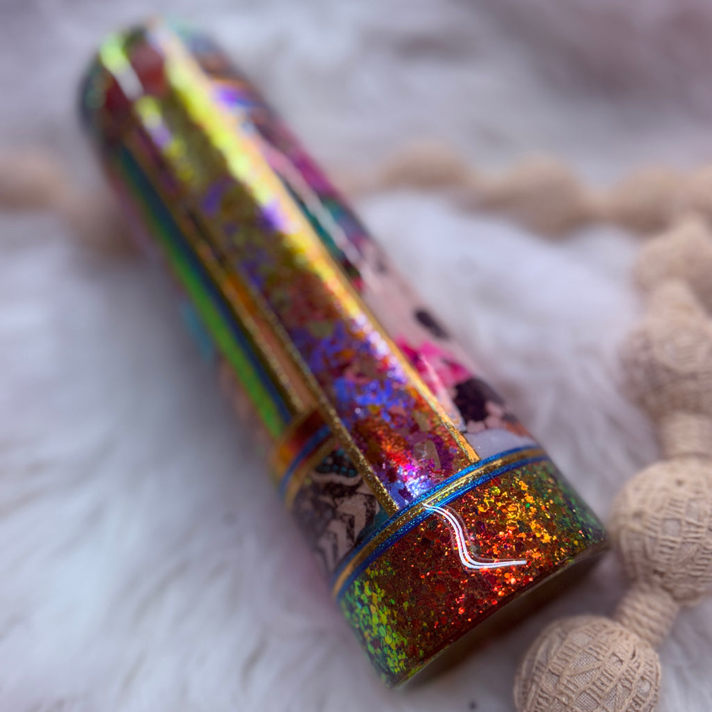 #17 Mixed Media Neon Girly Junk Journal  {32oz Plump RTS Tumbler}