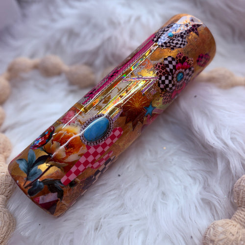 #18 Gold & Girly // Pink & Gold Aesthetic Tumbler {32oz Plump RTS Tumbler}
