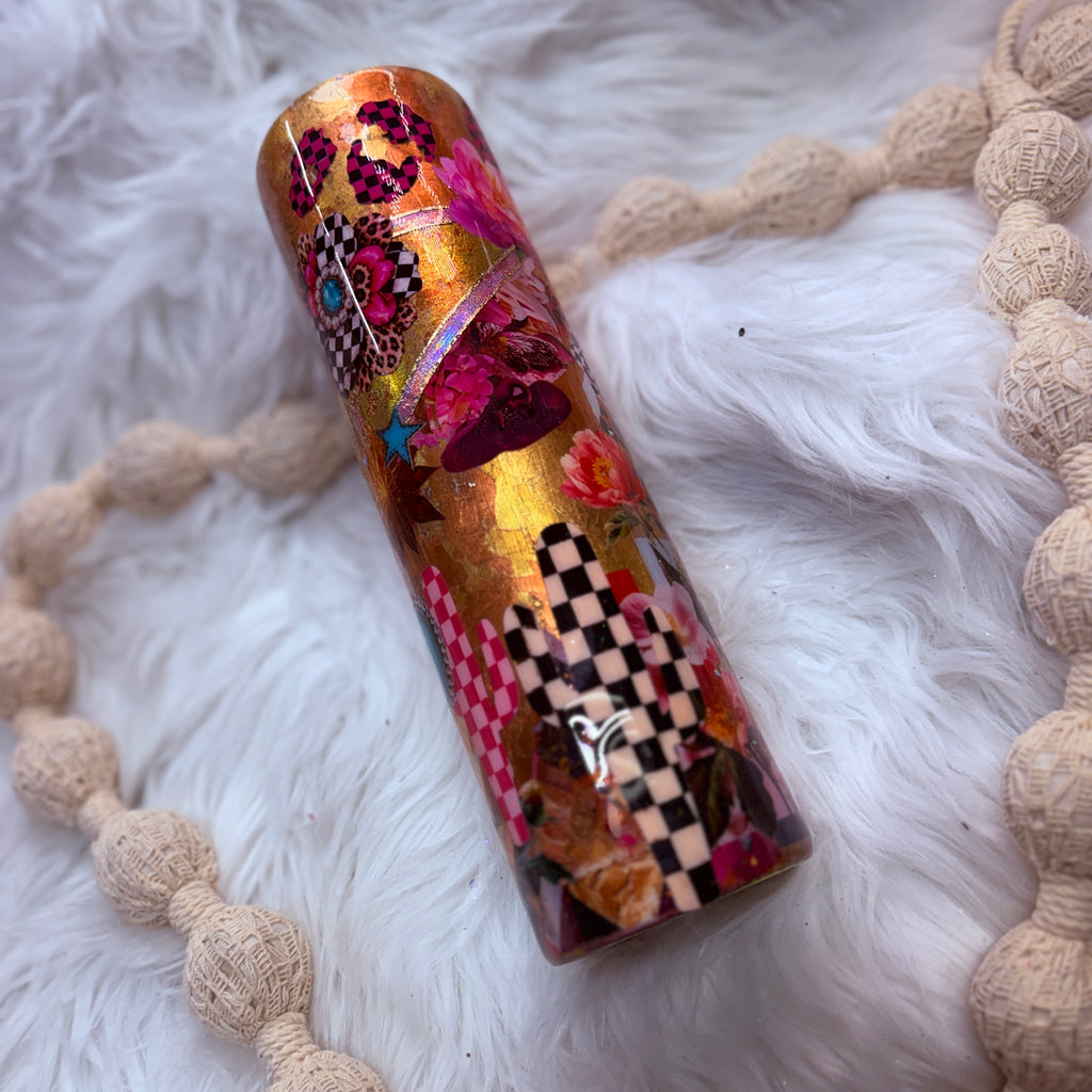 #18 Gold & Girly // Pink & Gold Aesthetic Tumbler {32oz Plump RTS Tumbler}