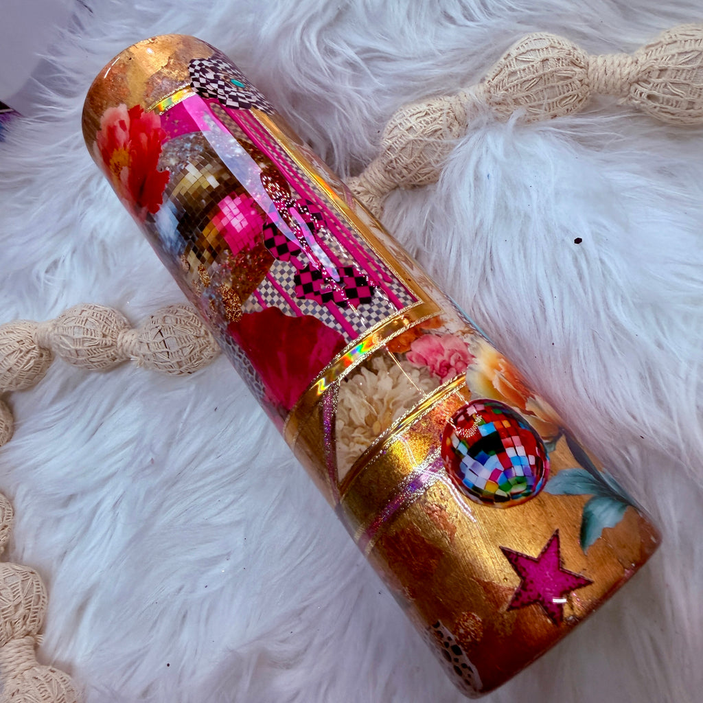 #18 Gold & Girly // Pink & Gold Aesthetic Tumbler {32oz Plump RTS Tumbler}