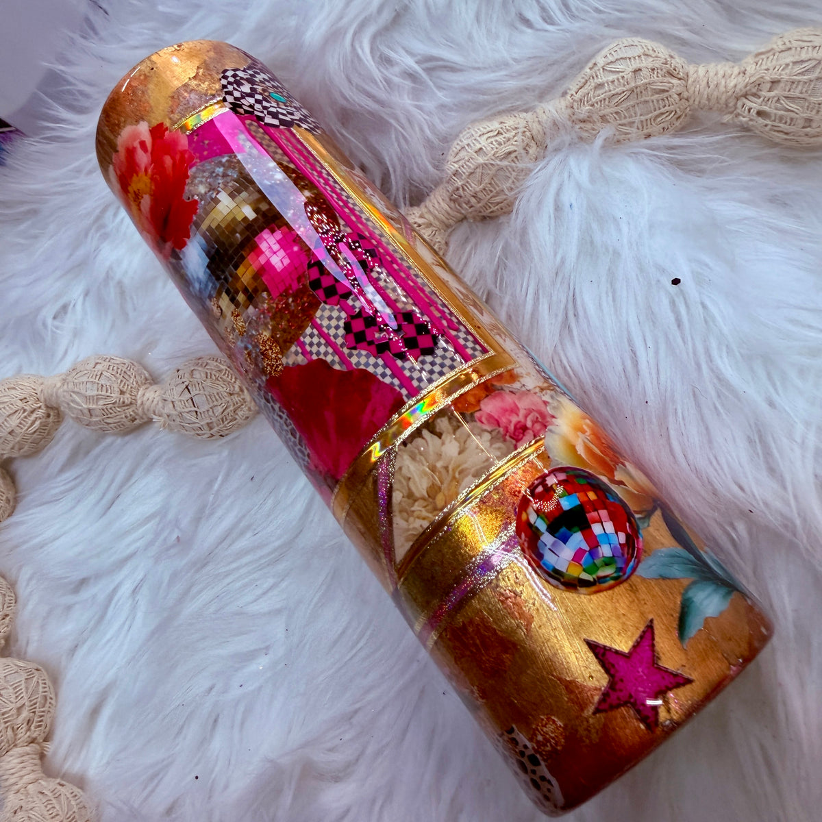 #18 Gold & Girly // Pink & Gold Aesthetic Tumbler {32oz Plump RTS Tumbler}