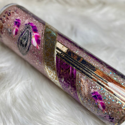 #44 {RTS} Purple & Blush Bull Skull Western - 32 Plump