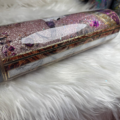 #44 {RTS} Purple & Blush Bull Skull Western - 32 Plump