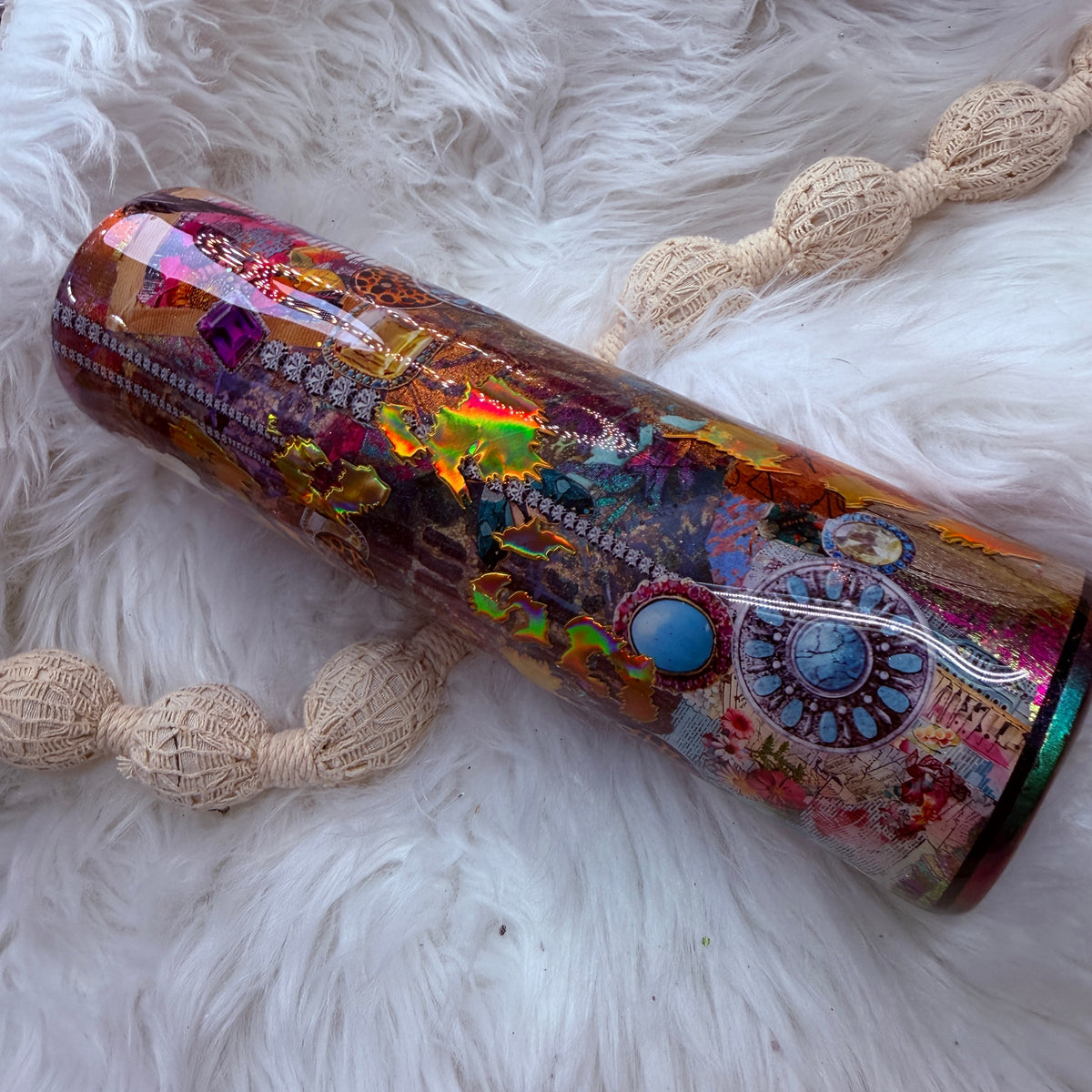 #20 Bright & Shifty Scrapbook Tumbler {32oz Plump RTS Tumbler}